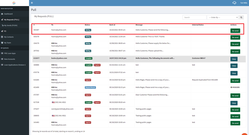 How to VIEW PULL requests inside a Queue - 