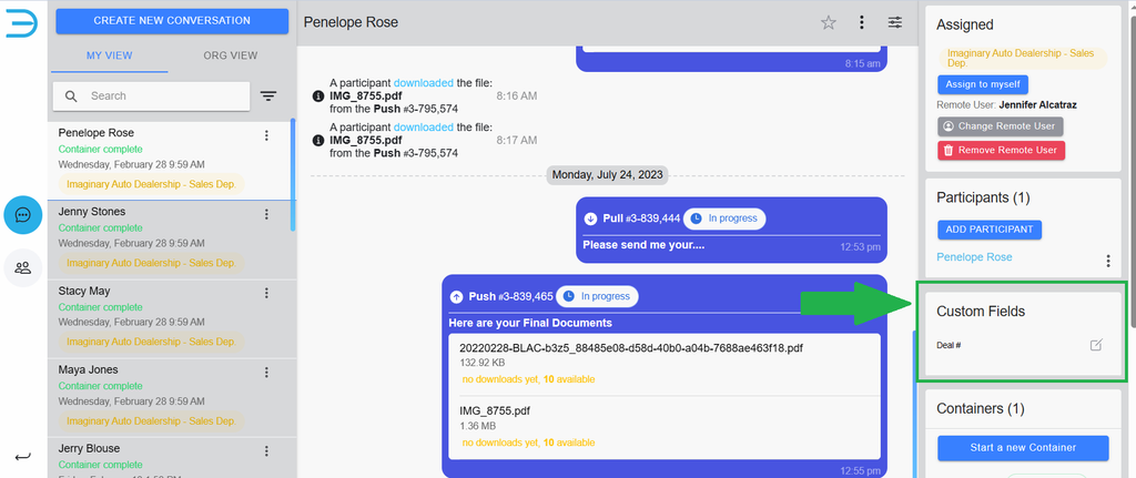 Custom Fields in P2/Conversations