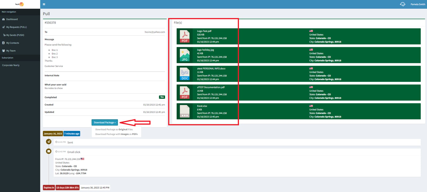 How to download multiple documents via zip folder