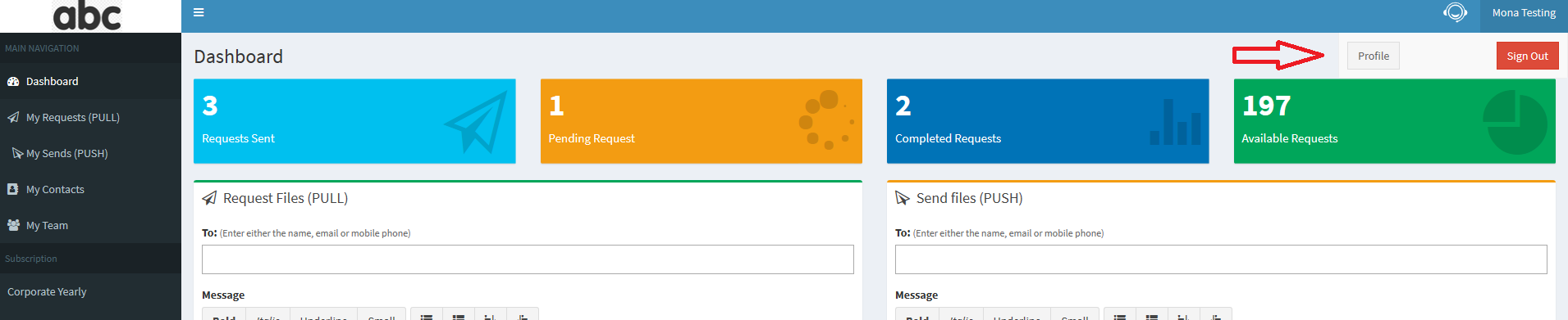 Edit Personal Profile Information