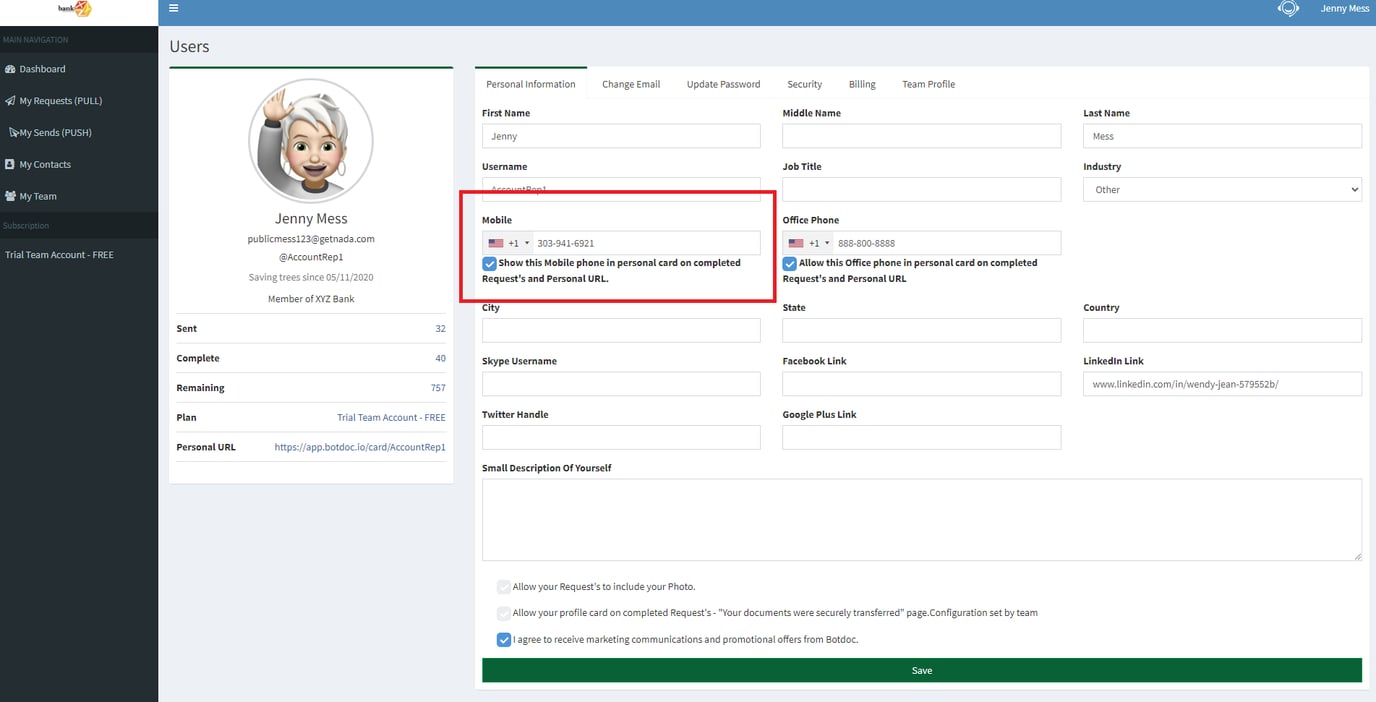 How do I enable or disable 2 Step Authentication for log in?