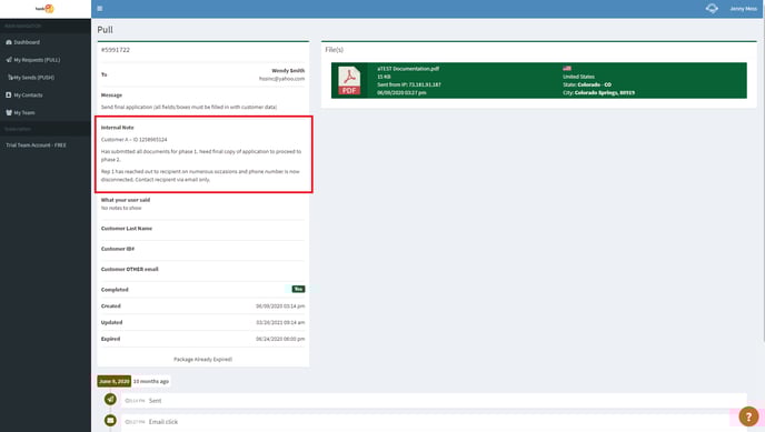 How do I add internal notes (3)