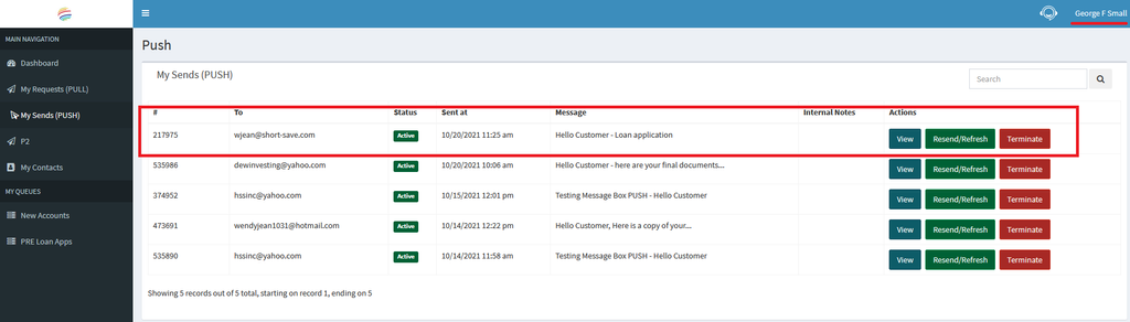 How to VIEW PUSH requests inside a Queue - "Assign another User"