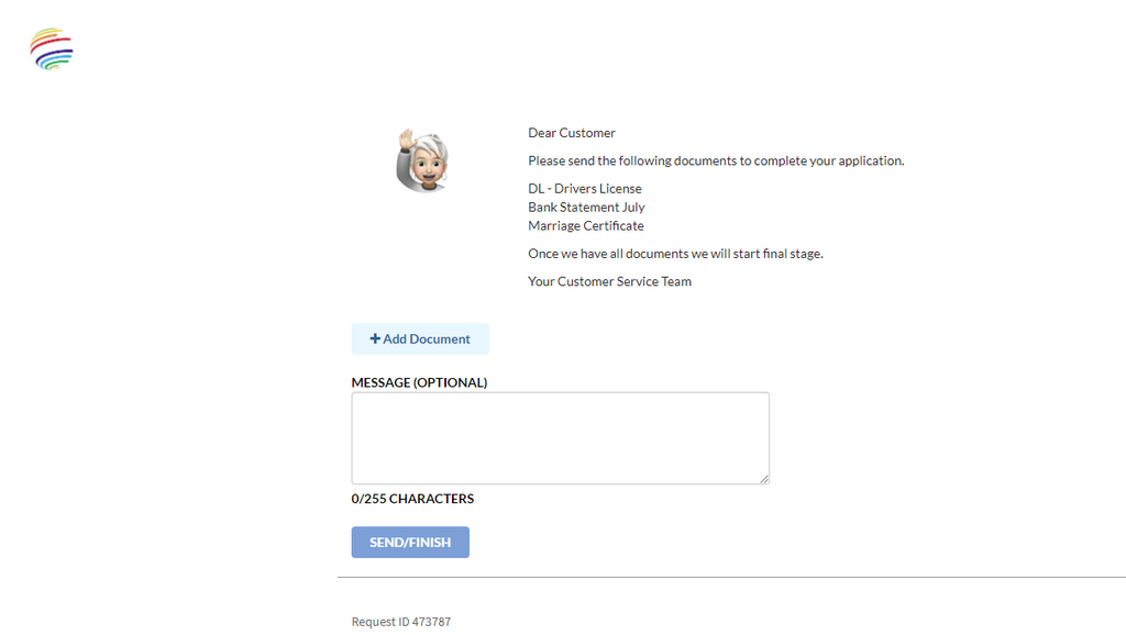 How to add and customize a message to a recipient