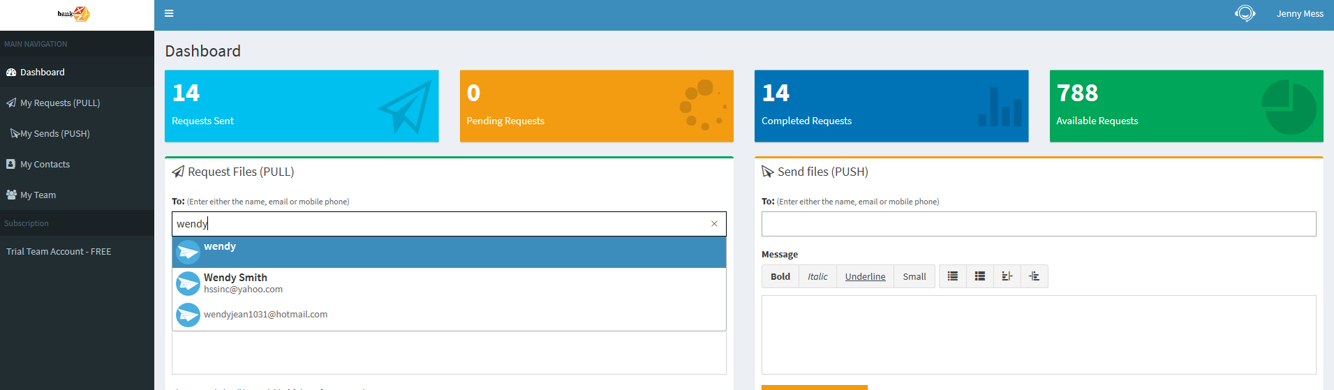 How to send a PULL request