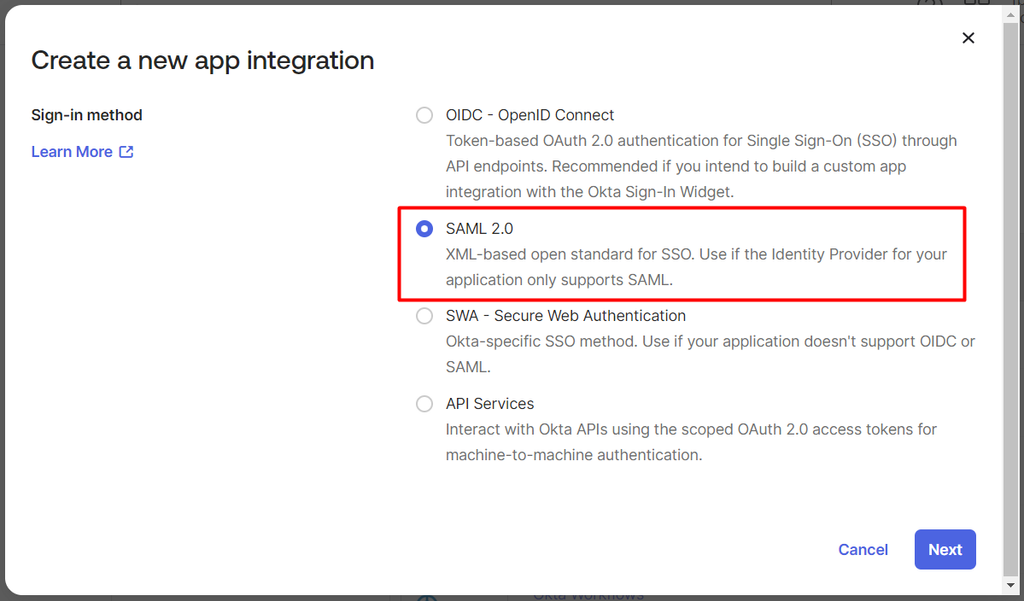 Retrieving SAML XML Metadata from Okta